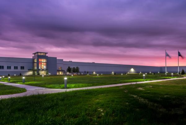 Exterior photo of Project Northpoint at dusk